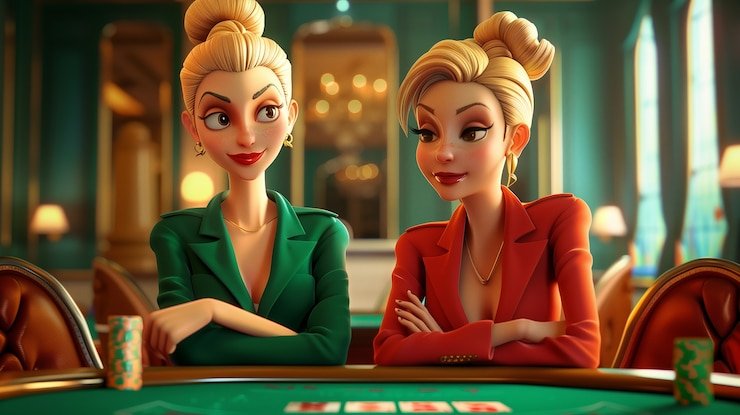 Layar kasino dealer langsung zora 4d dengan dealer sungguhan yang memainkan blackjack dan roulette